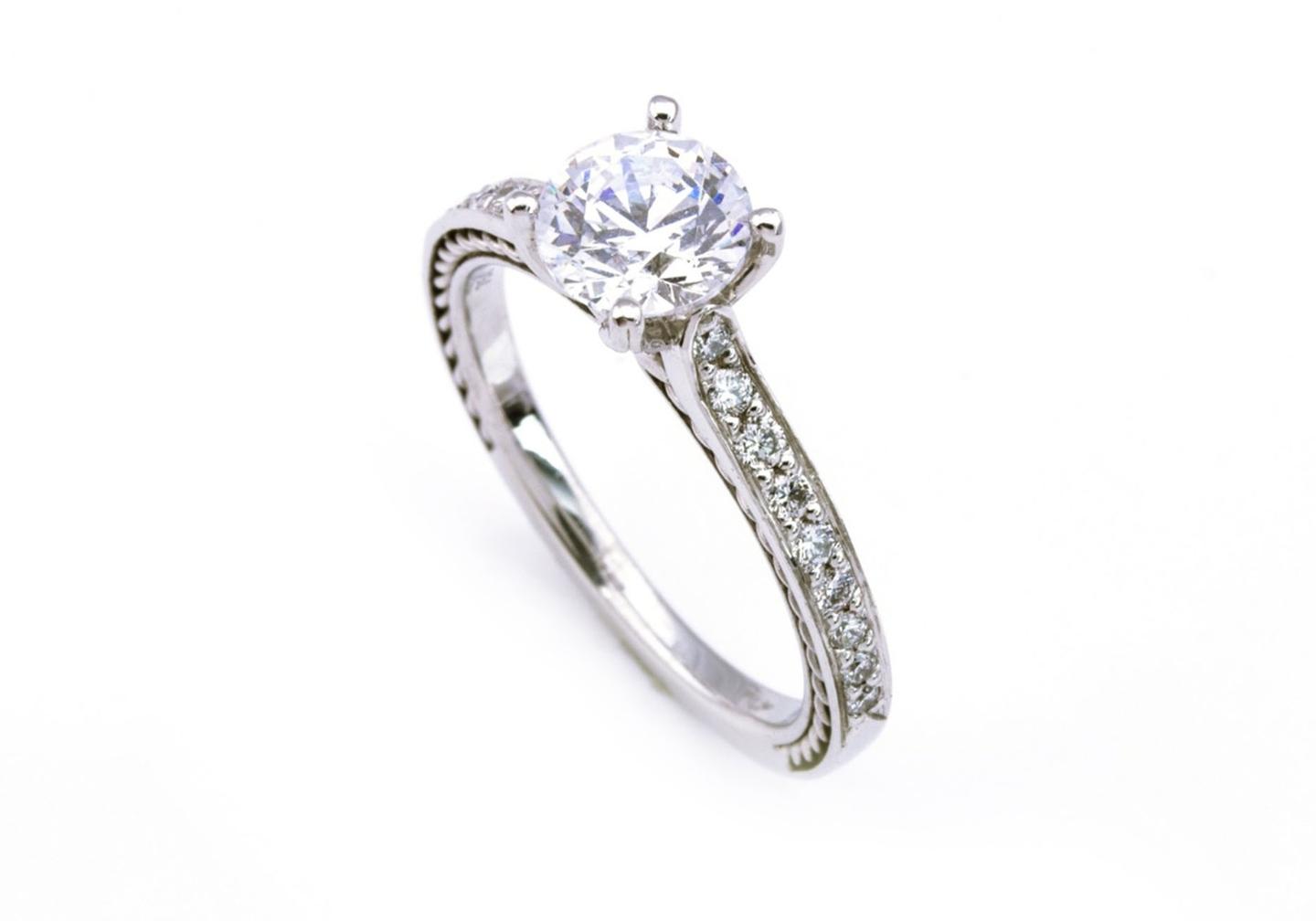 18K Semi-Mount Engagement Ring