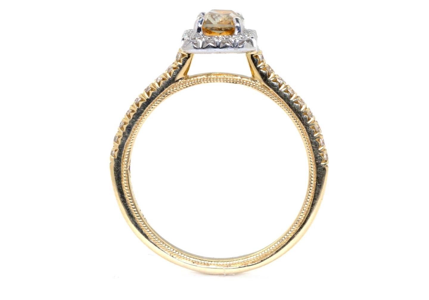 14k Yogo Sapphire and Diamond Ring