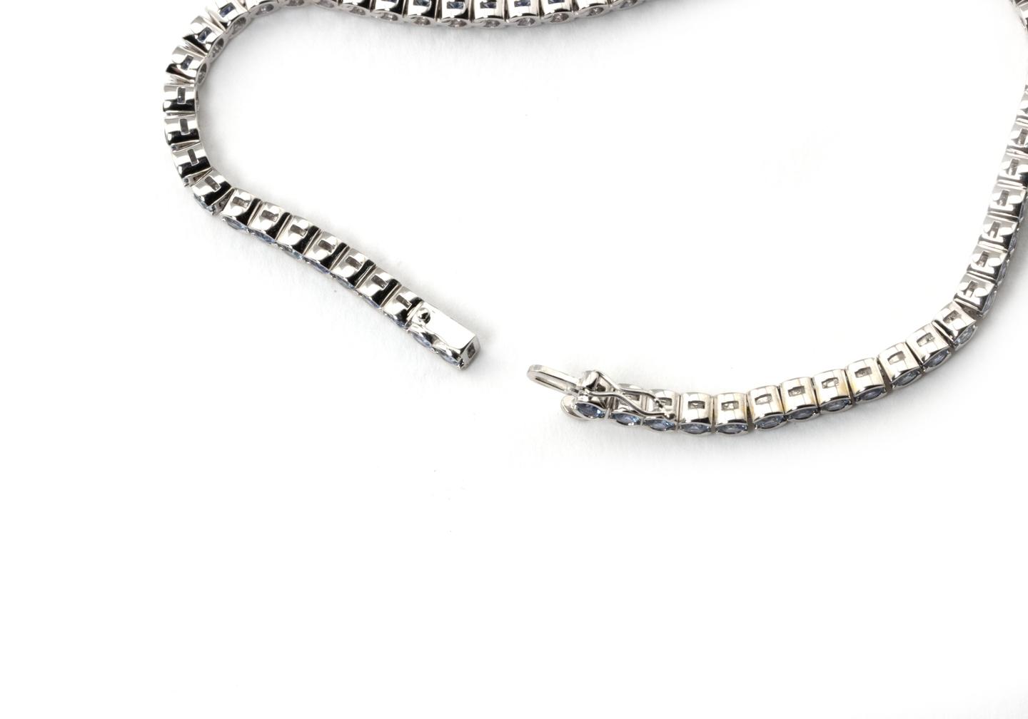 14K Yogo Sapphire Tennis Bracelet