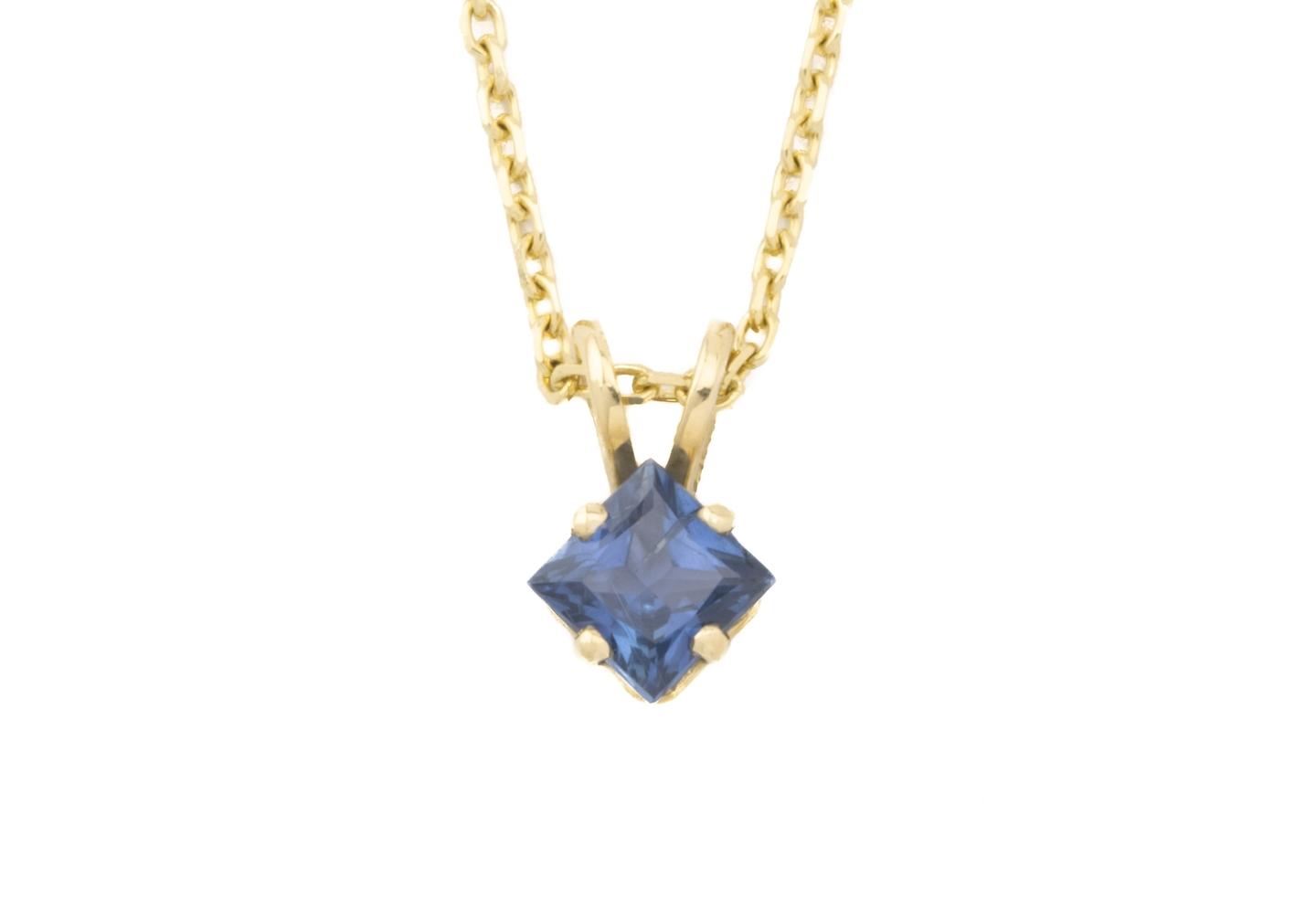 14K Yogo Sapphire Necklace