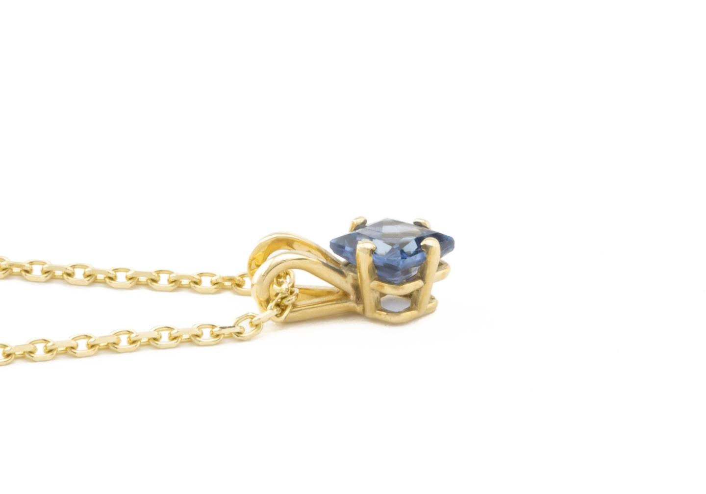 14K Yogo Sapphire Necklace