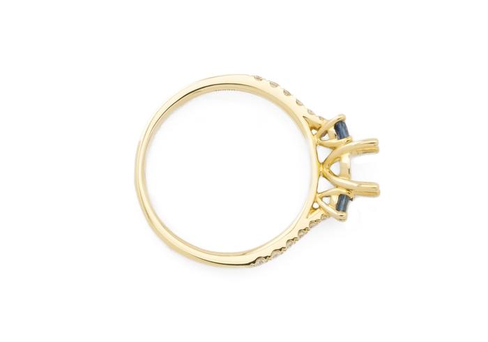 14k Yogo Sapphire Semi-Mount