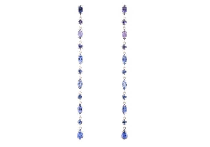 9ct Yellow Gold Blue Sapphire Drop Earrings - 9ct Gold Earrings at Elma UK  Jewellery