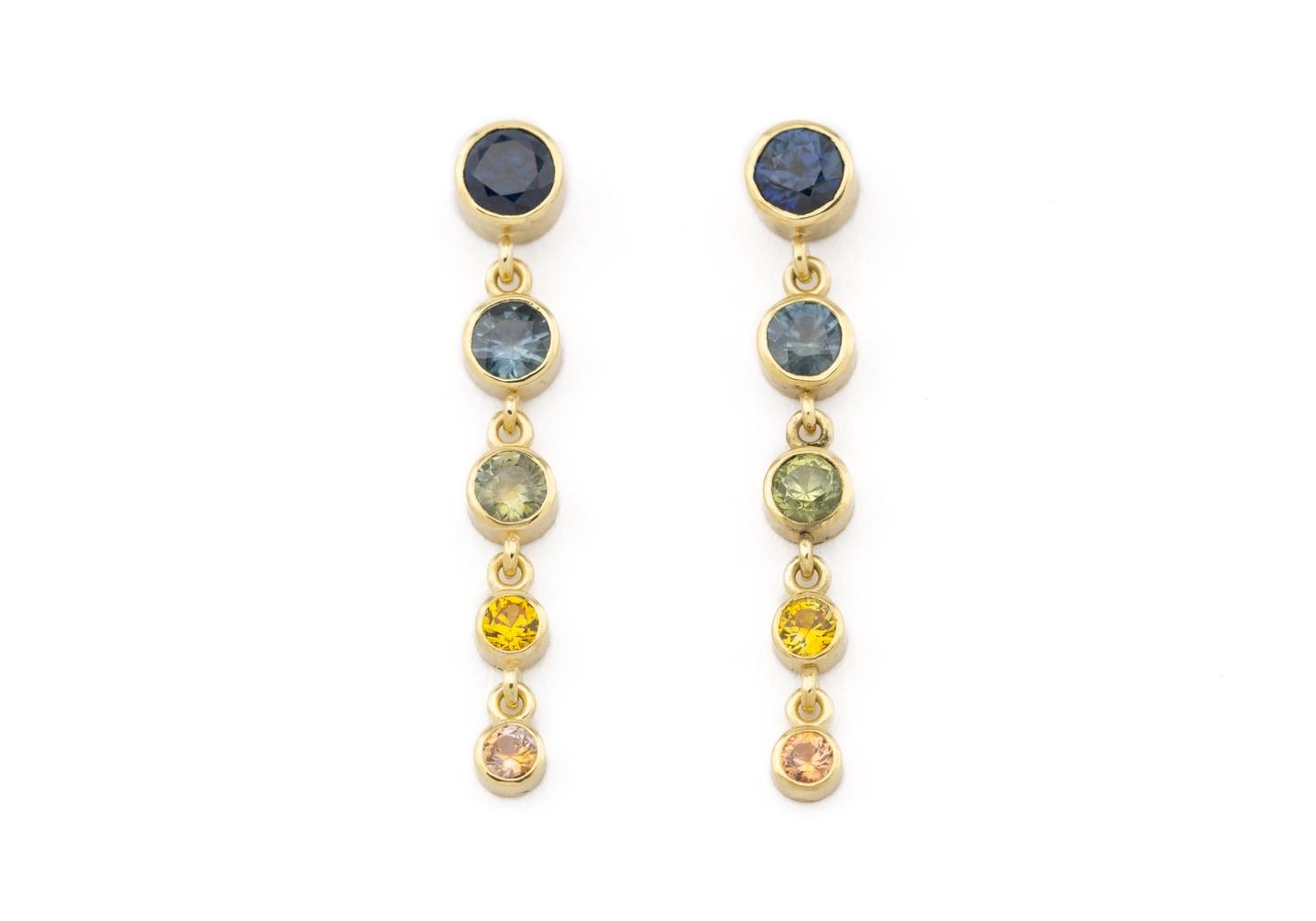 MT Sapphire Dangle Earrings