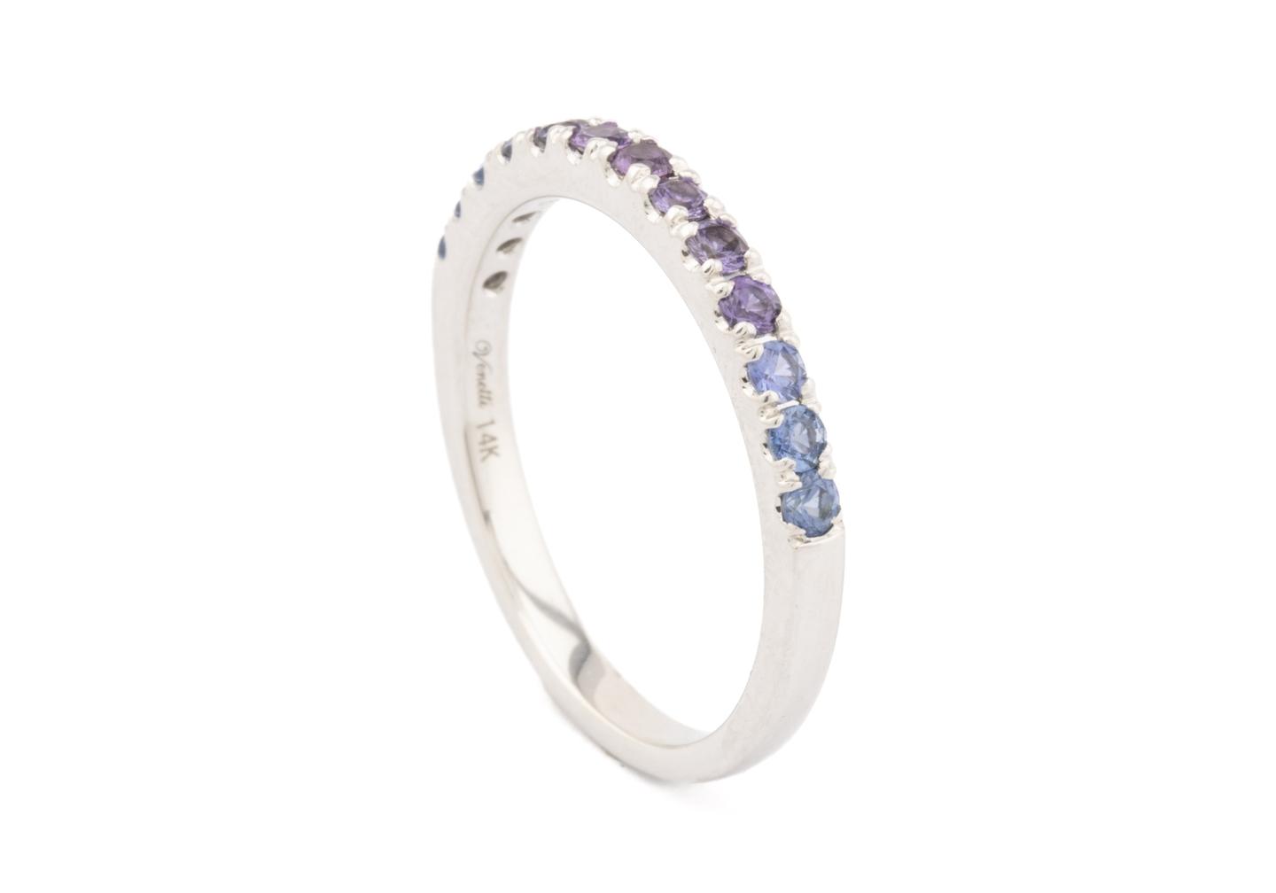 14k Yogo Sapphire Band 