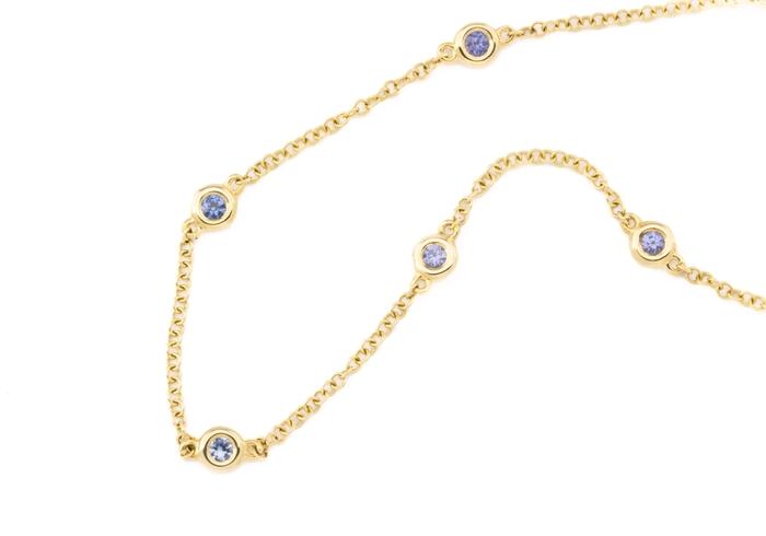 14k Yogo Sapphire Bolo Bracelet