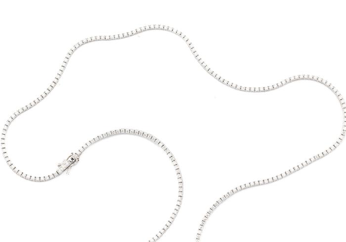 14k Diamond Tennis Necklace