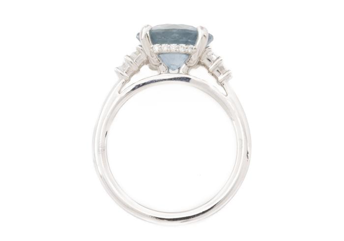 14K Montana Sapphire Engagement Ring