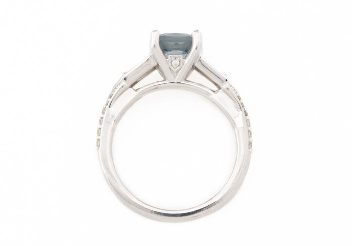 14K Montana Sapphire Engagement Ring