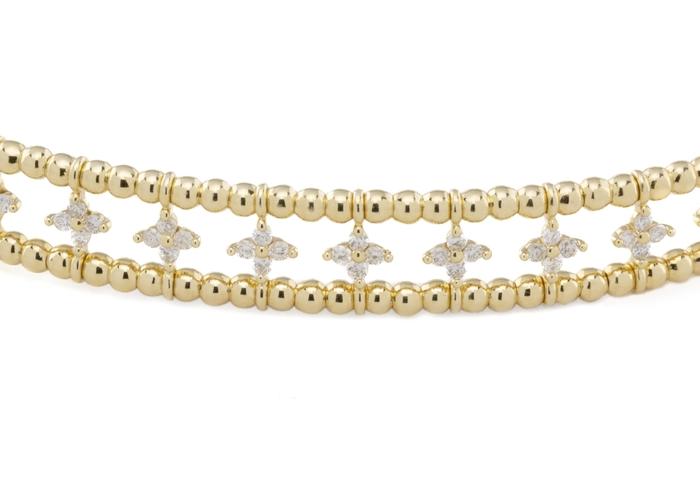 14K Diamond Bangle Bracelet