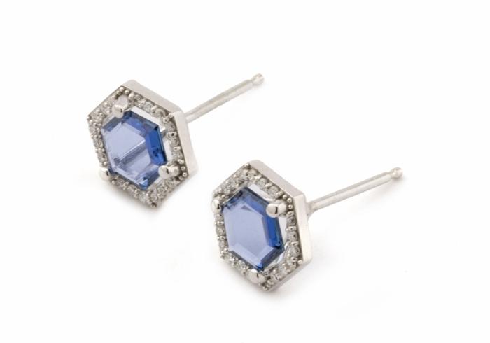 14K Yogo & Diamond Studs