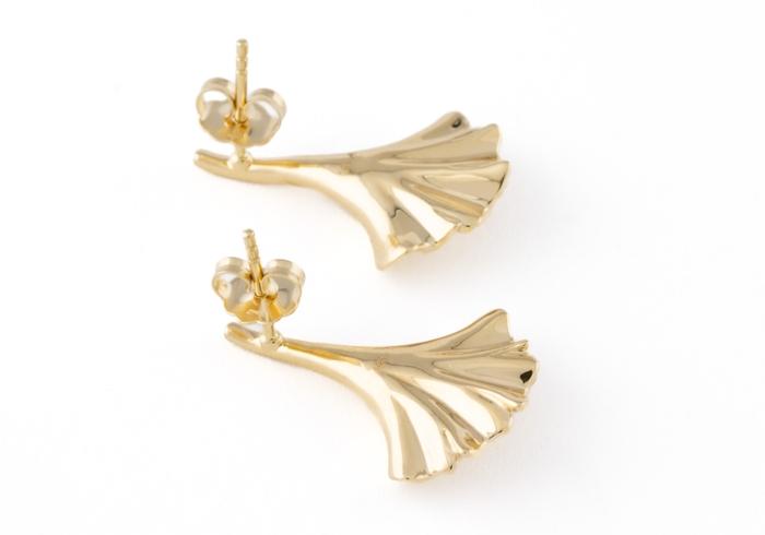 14K Gingko Earrings