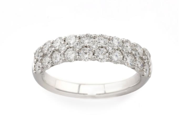 14K Diamond Wedding Band