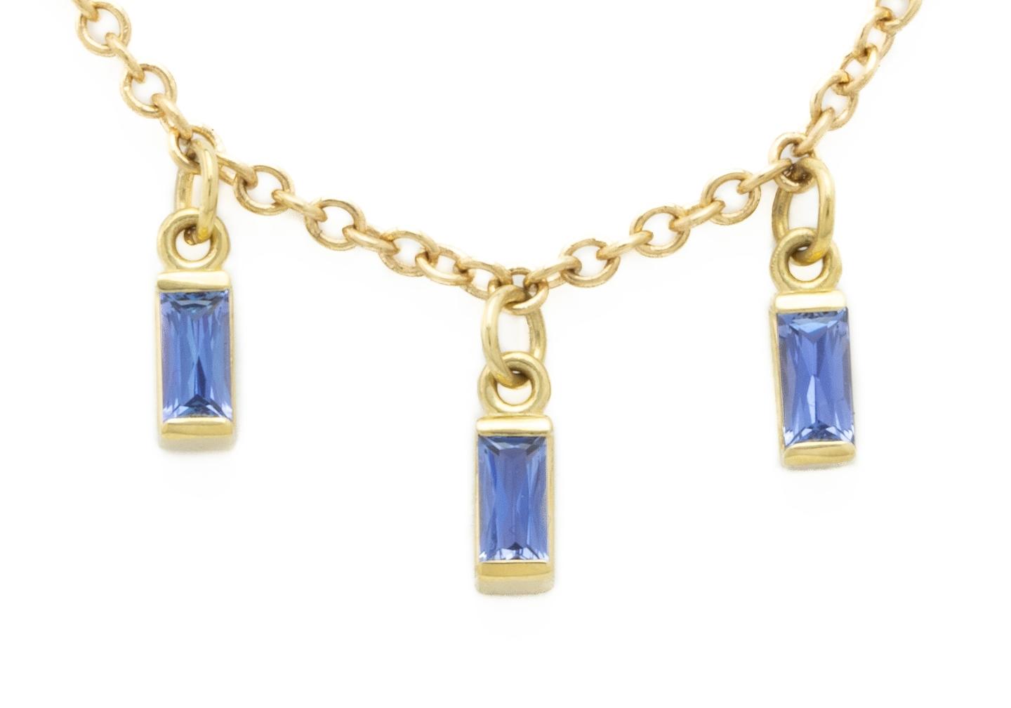 14k Yogo Sapphire Necklace