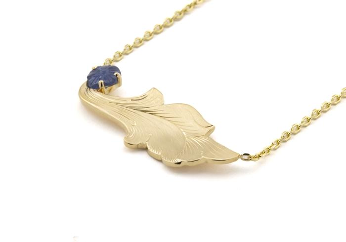 14K Hand-Engraved Yogo Pendant