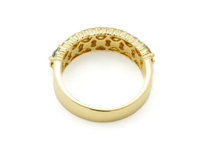 14K Fancy Montana Sapphire Ring