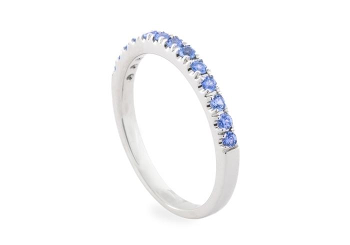 14K Yogo Half-Eternity Band