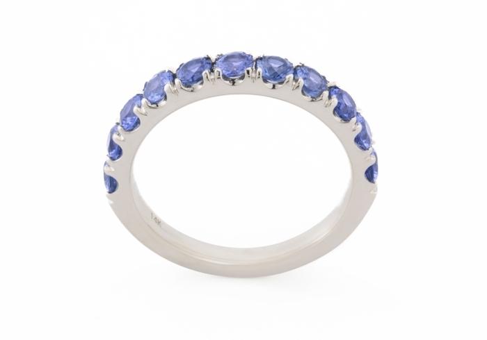 14K Yogo Half-Eternity Band