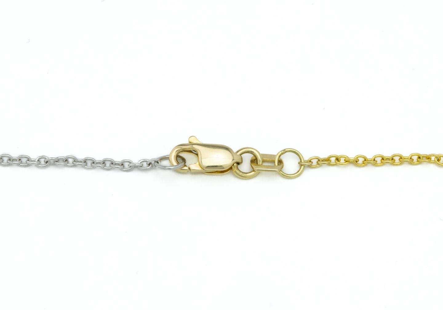 14K Two Tone Modern Diamond Necklace