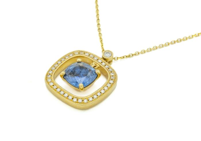 14K Yogo & Diamond Pendant