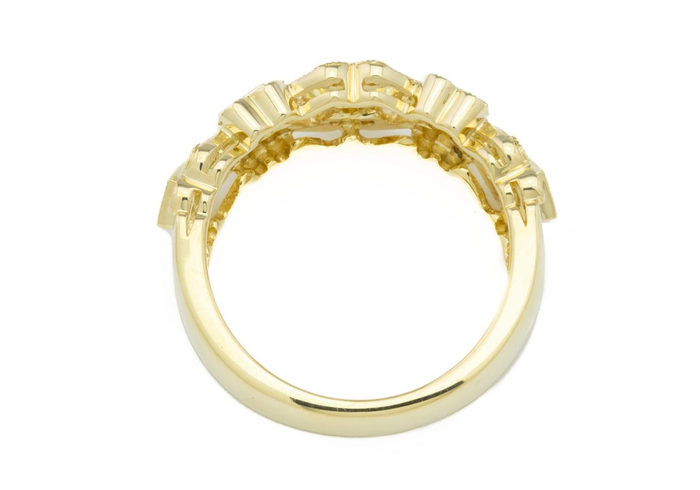 14K Yogo Sapphire Filigree Ring