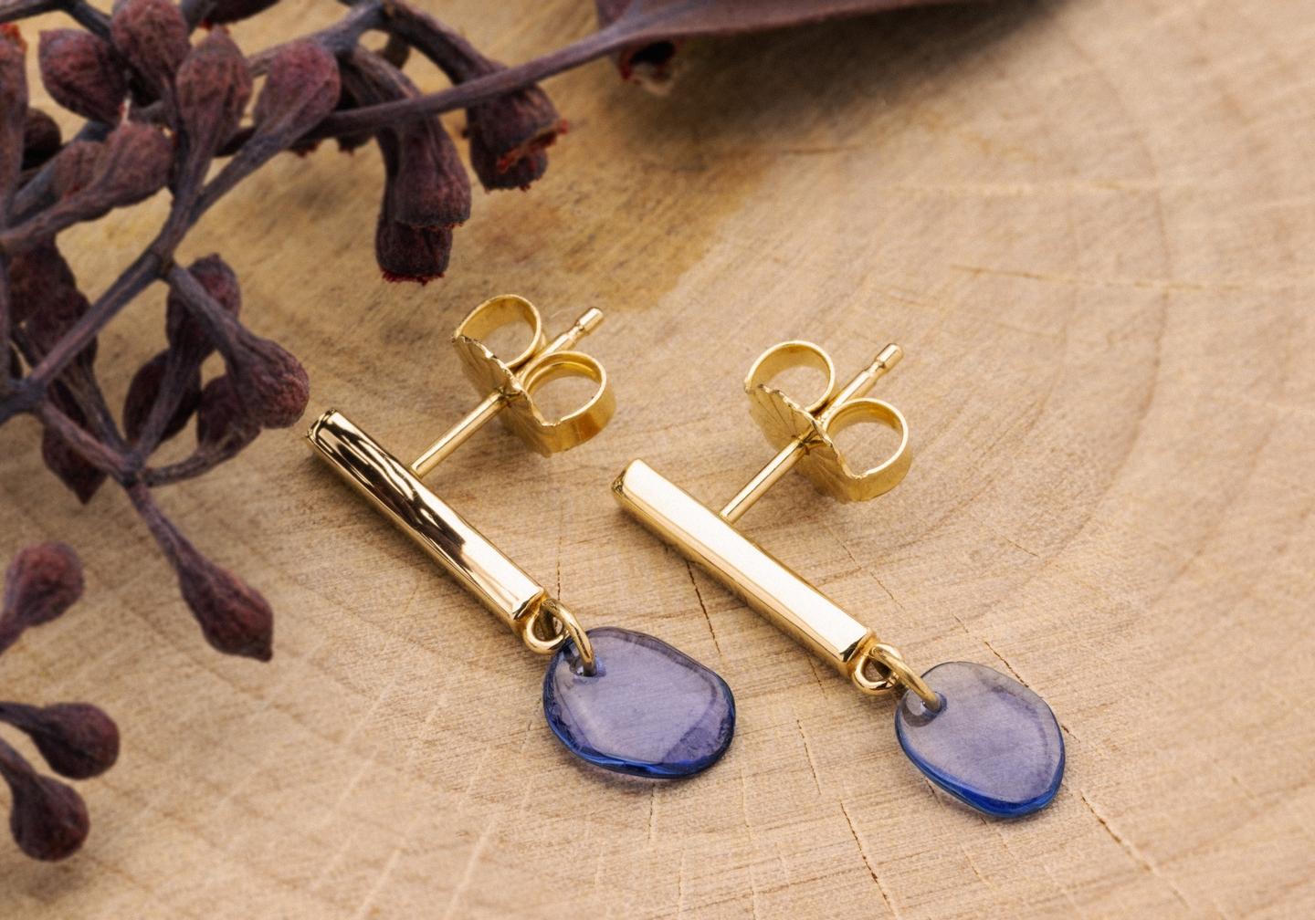 14K Yogo Drop Earrings