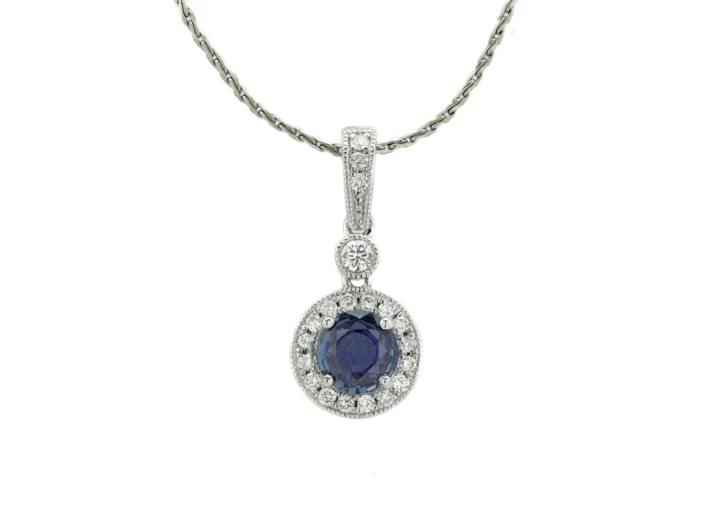 14k Yogo Sapphire Pendant