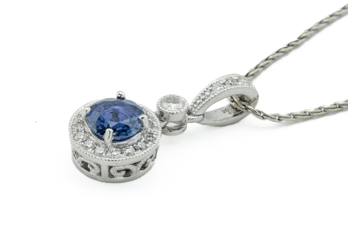 14k Yogo Sapphire Pendant