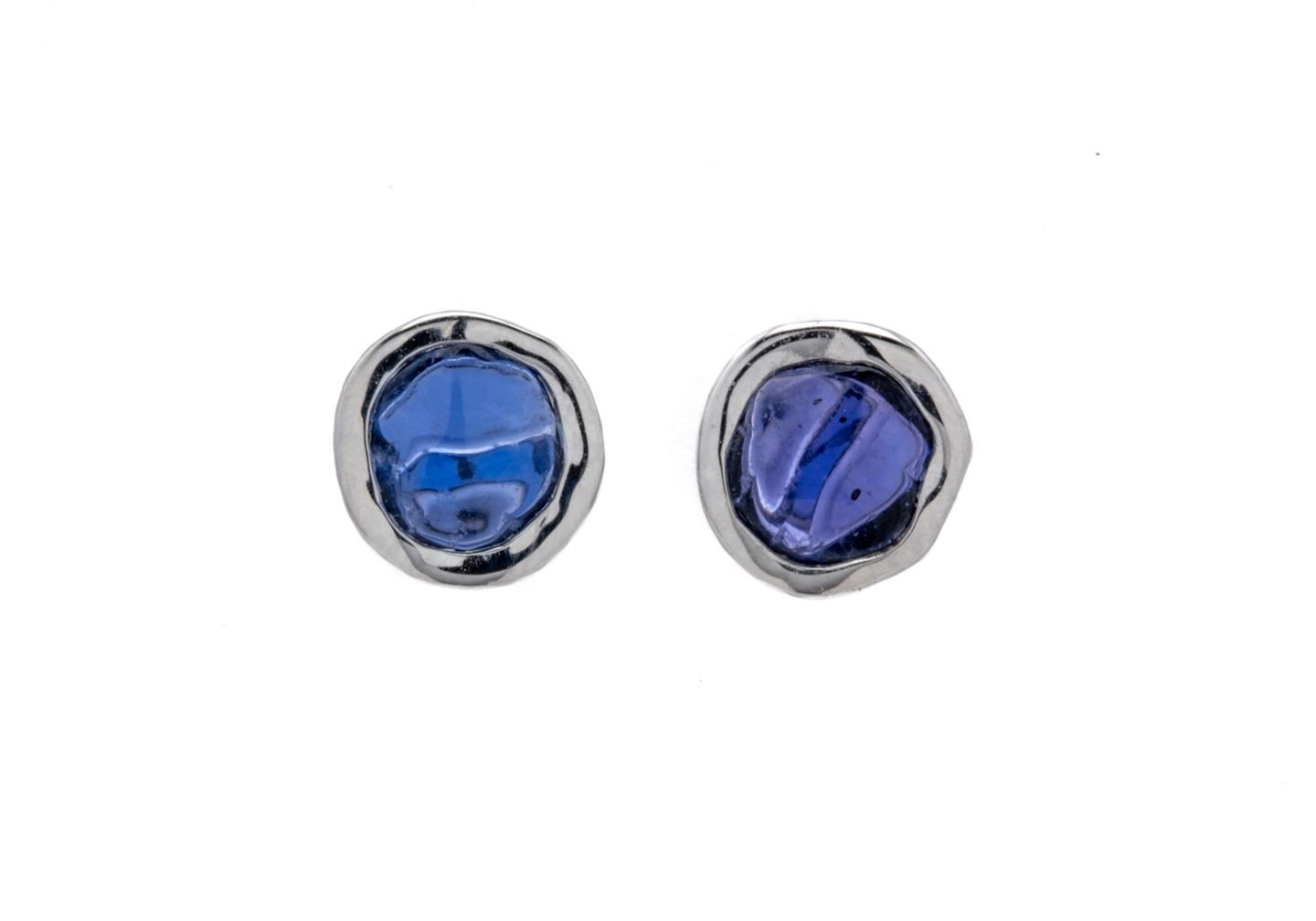 Aurum Bezel Stud Earrings