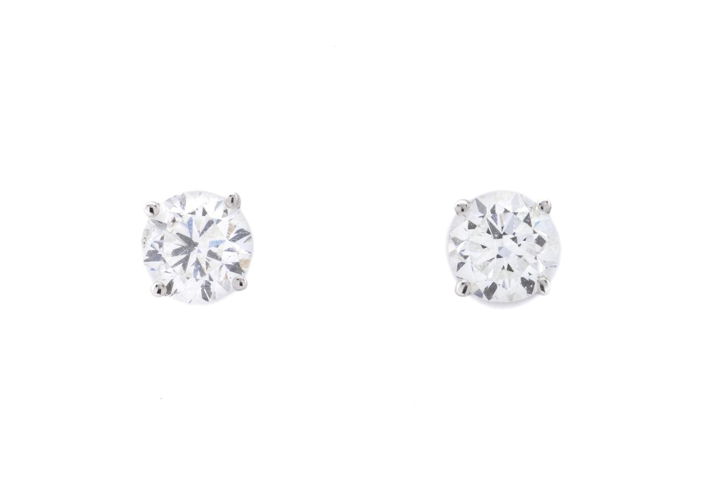 1ctw Natural Diamond Stud Earrings