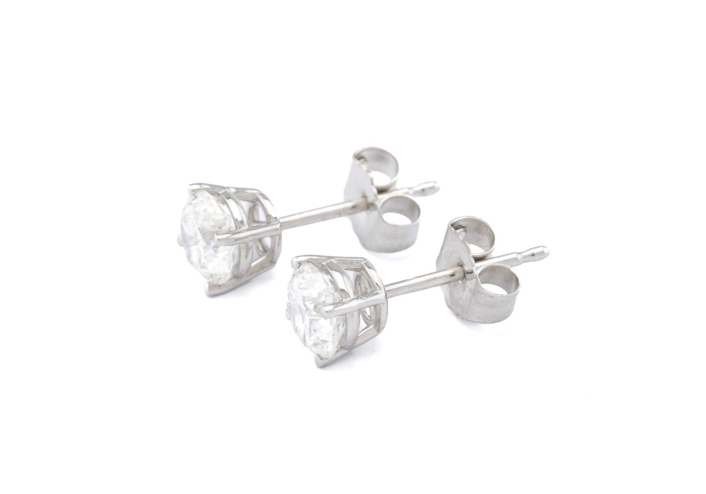 1ctw Natural Diamond Stud Earrings