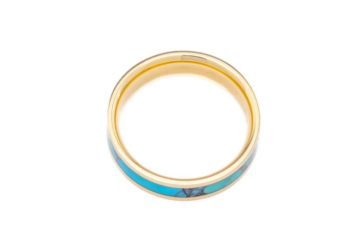 14K Turquoise Inlay Band