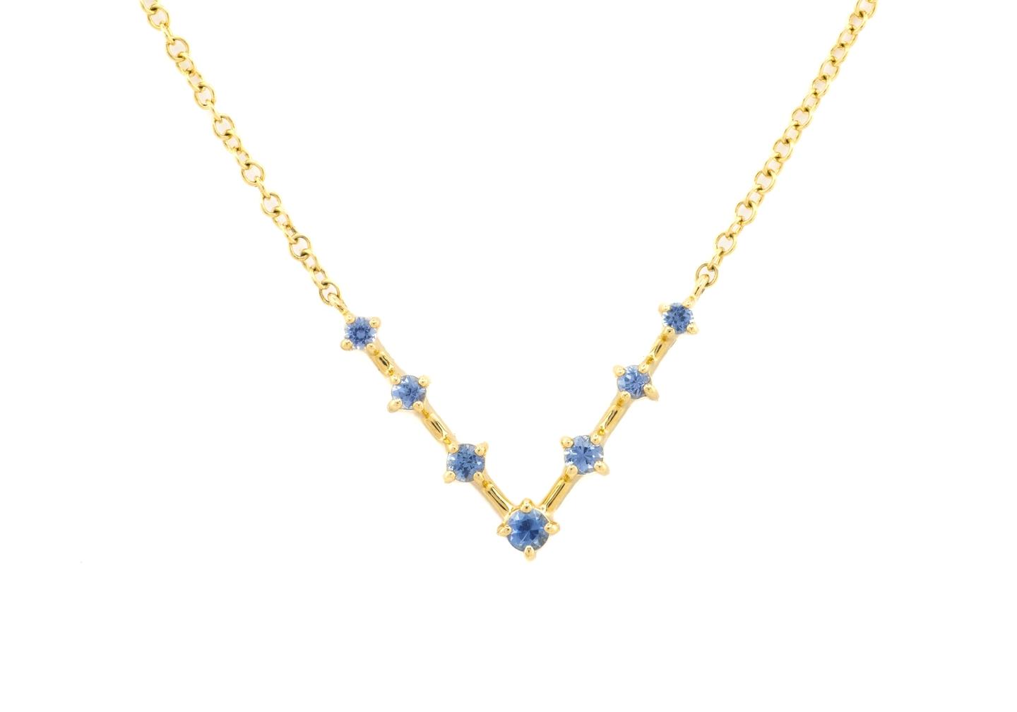 14K Yogo Sapphire Pendant