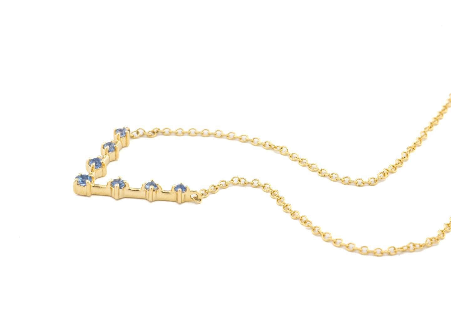 14K Yogo Sapphire Pendant