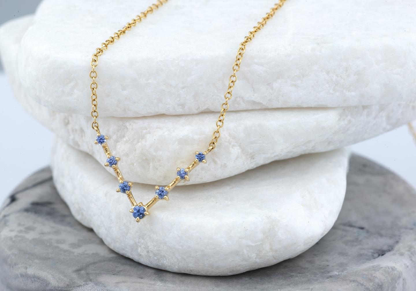 14K Yogo Sapphire Pendant