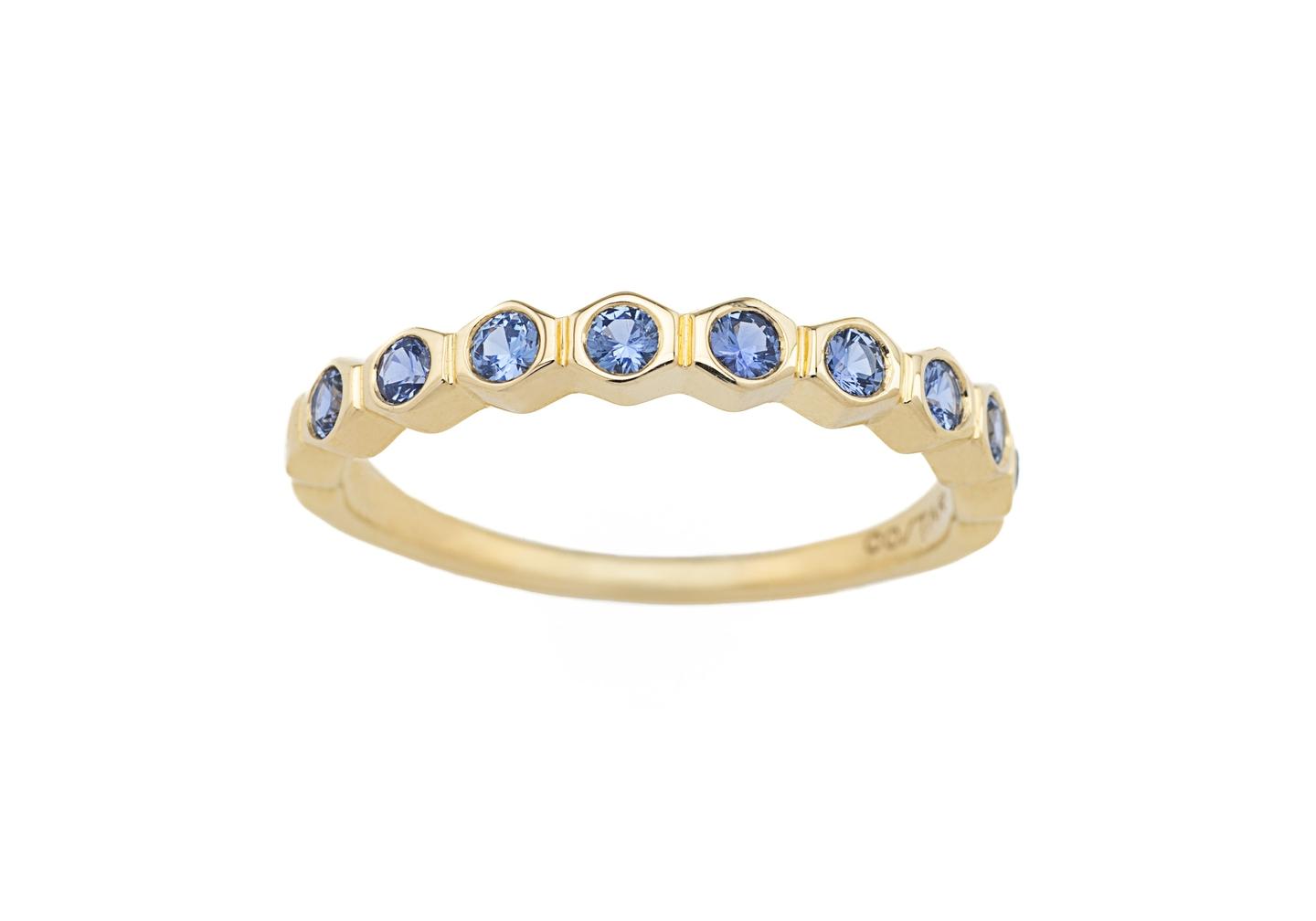 14K Yogo Half-Eternity Band