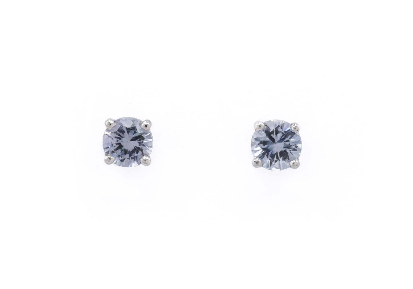 14K Fancy Montana Sapphire Stud Earrings