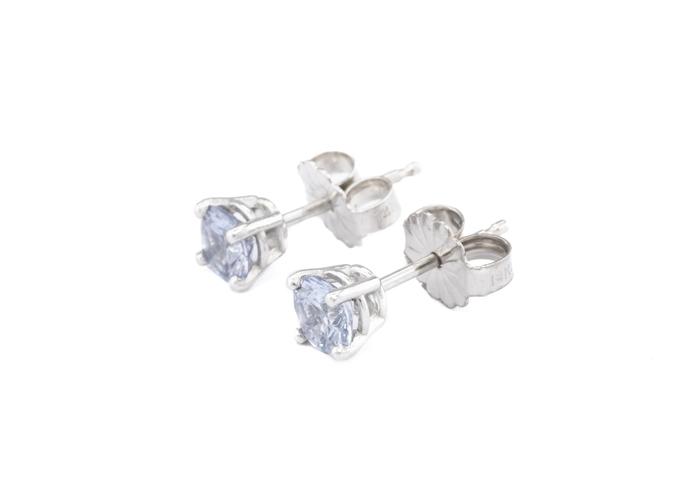 14K Fancy Montana Sapphire Stud Earrings
