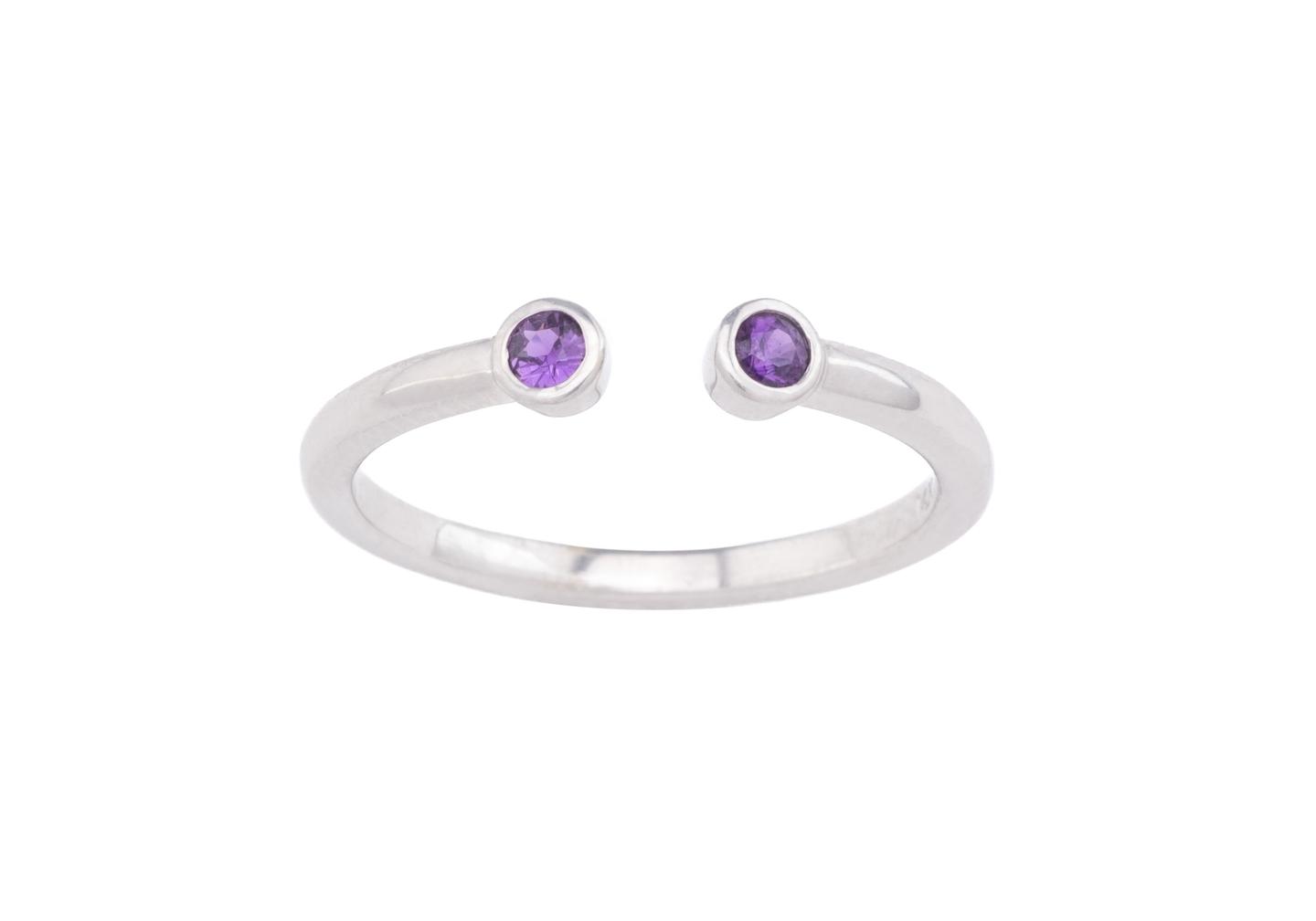 14K Yogo Sapphire Stacking Ring