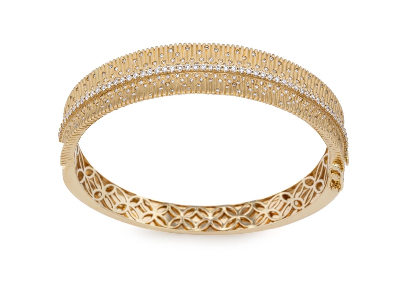 14K Diamond Bangle Bracelet