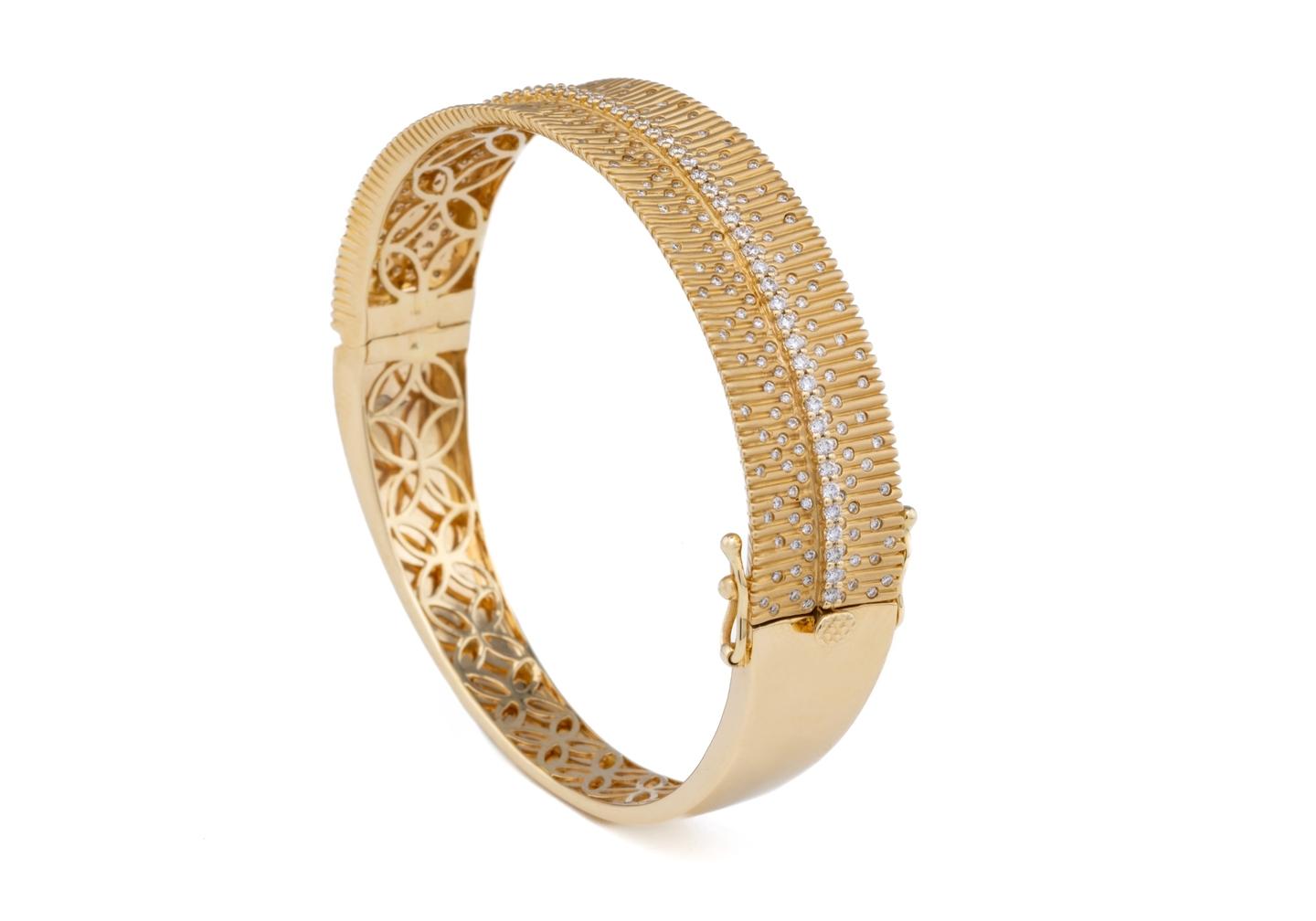 14K Diamond Bangle Bracelet