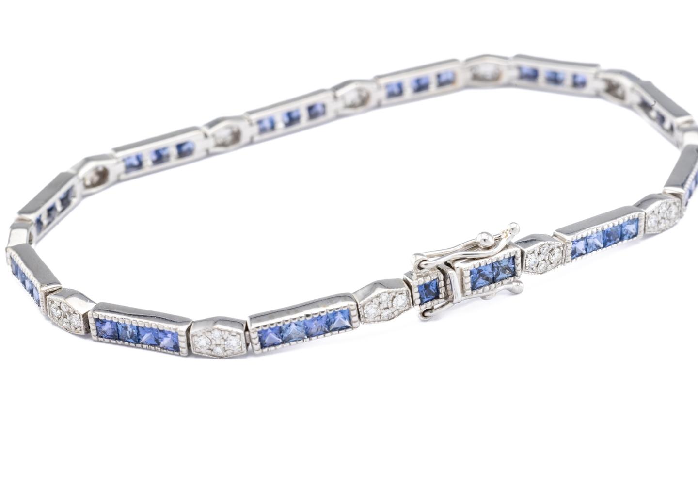 14k Yogo Sapphire Bangle