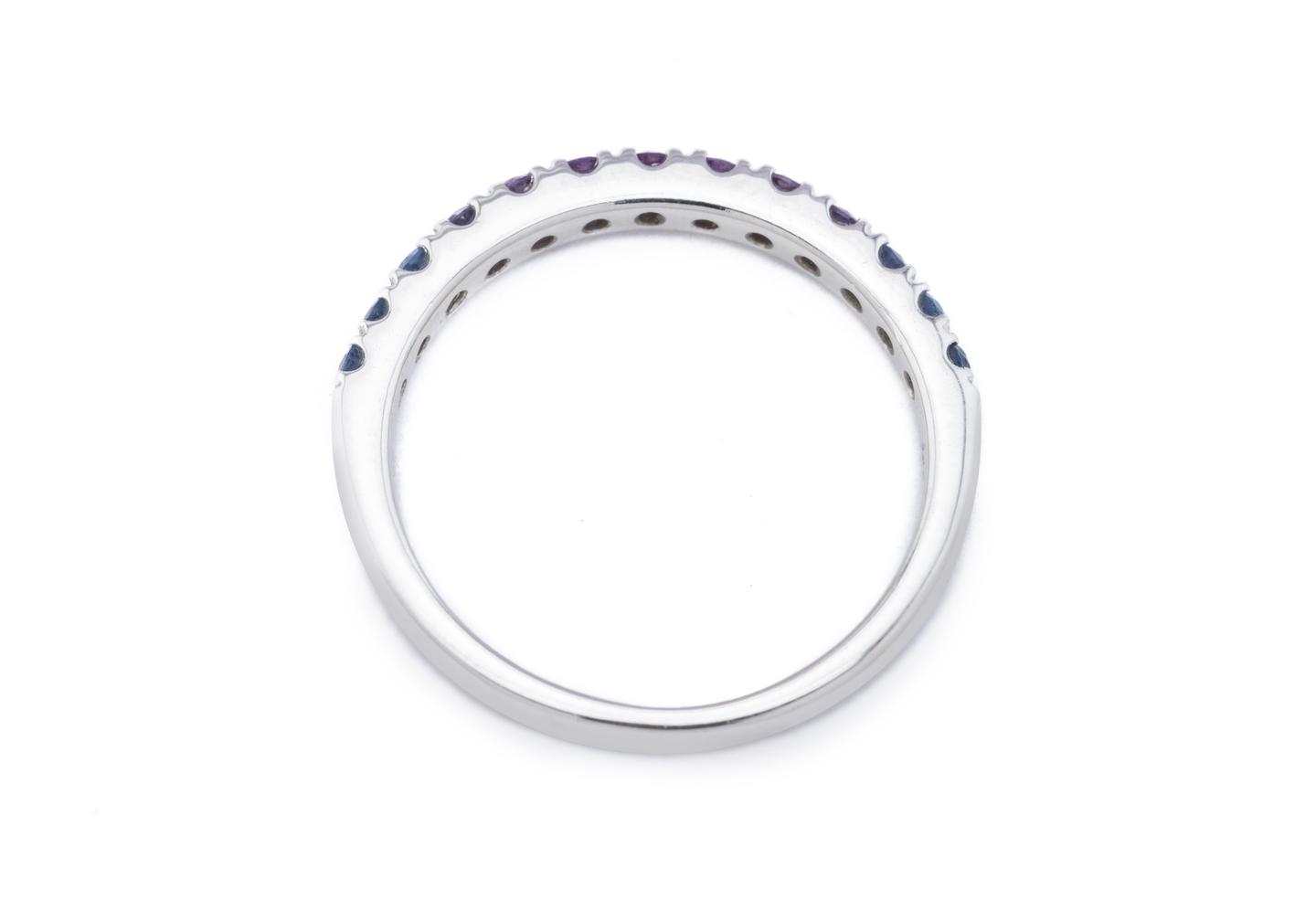 14K Yogo Half-Eternity Band