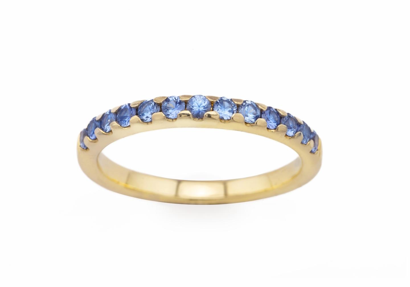 14K Yogo Half-Eternity Band