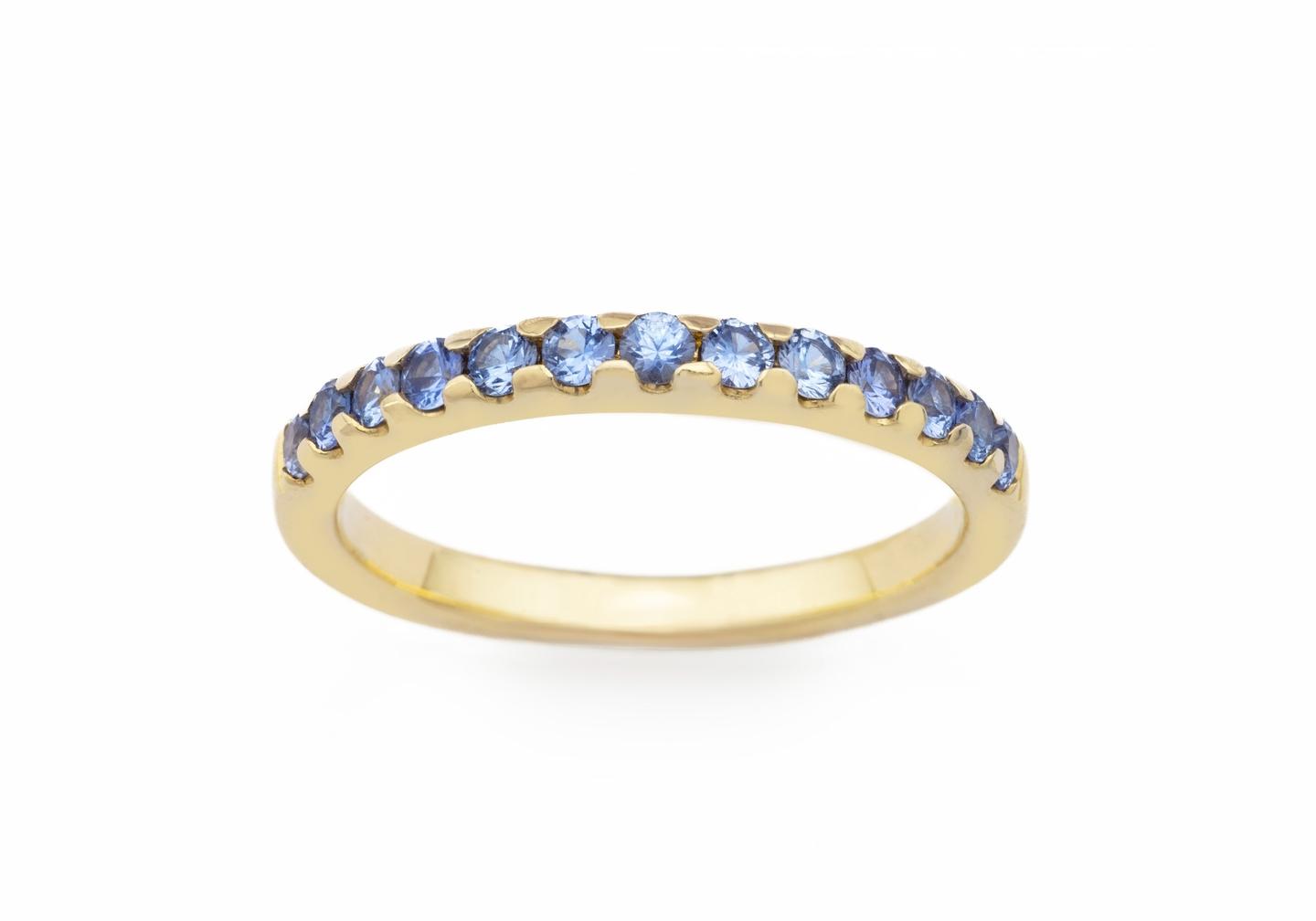 14K Yogo Half-Eternity Band