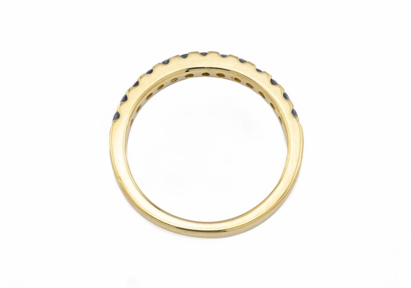 14K Yogo Half-Eternity Band