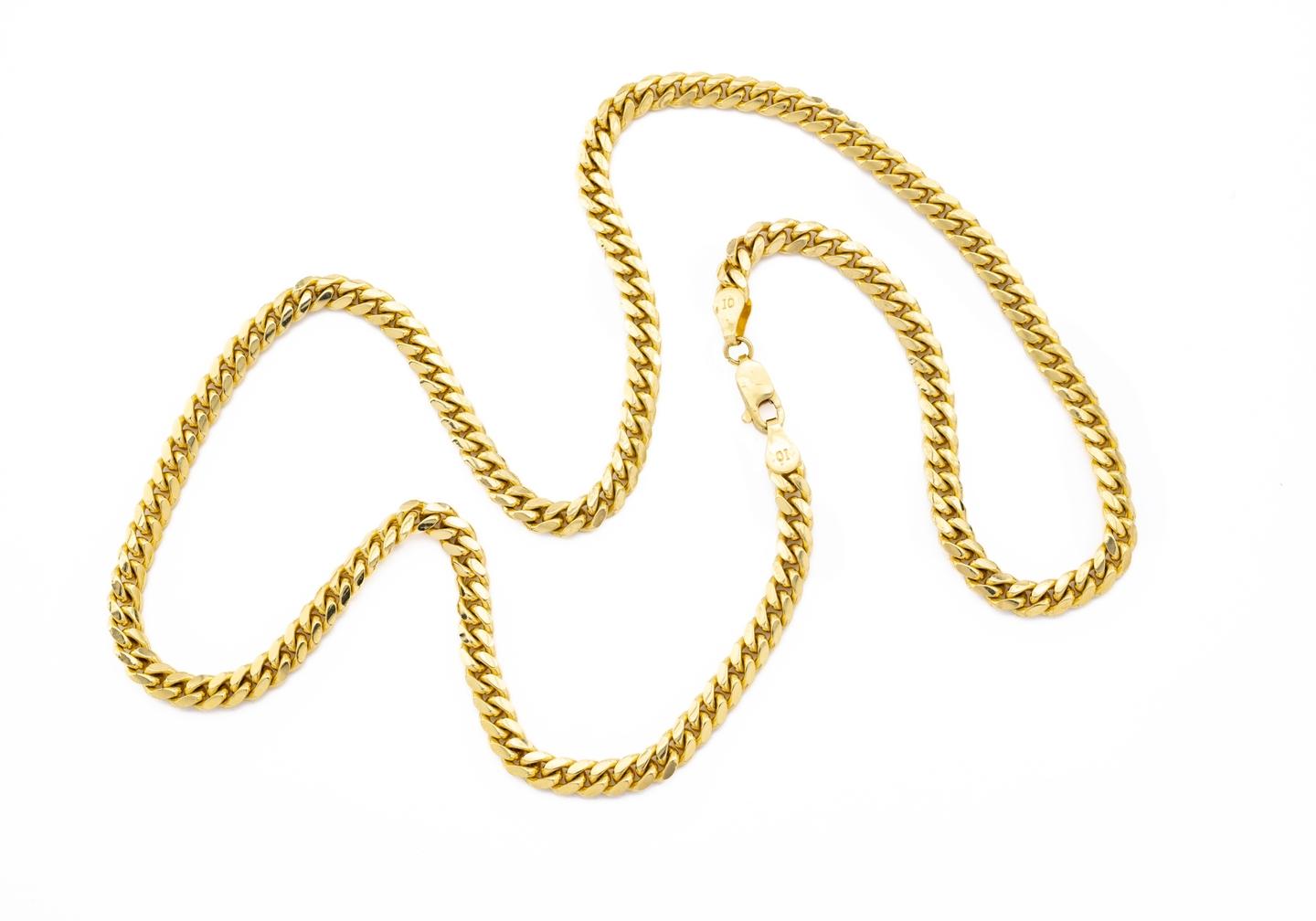 14K Solid 5mm Cuban Link Chain