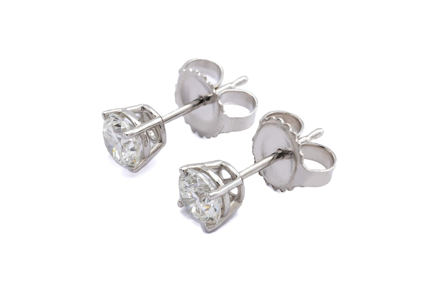 14K Natural Diamond Stud Earrings from 0.5ctw - 2.0ctw 