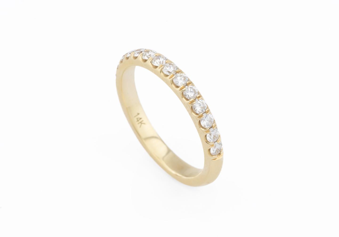 14K Diamond Half-Eternity Band