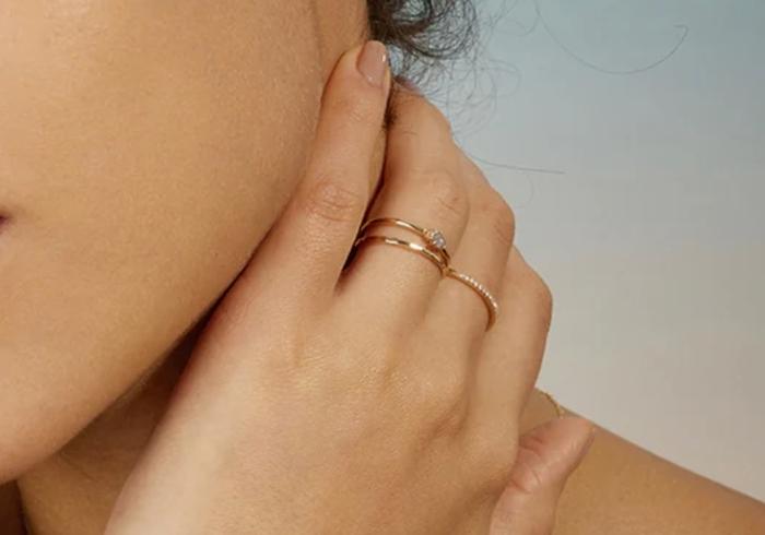 14K Salt & Pepper Diamond Band